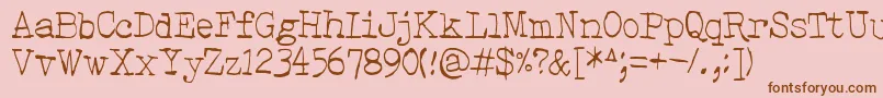 Hehku Font – Brown Fonts on Pink Background