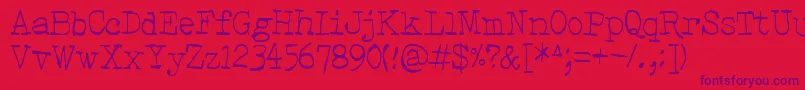 Hehku Font – Purple Fonts on Red Background