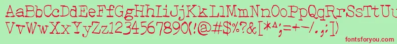 Hehku Font – Red Fonts on Green Background