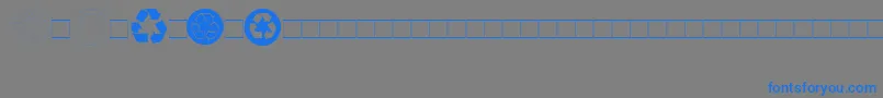 Шрифт Recycle – синие шрифты на сером фоне