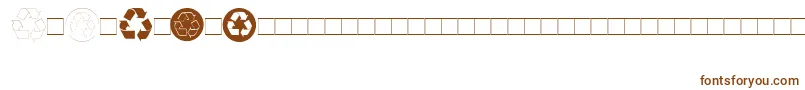 フォントRecycle – 白い背景に茶色のフォント