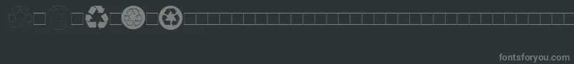 Recycle Font – Gray Fonts on Black Background