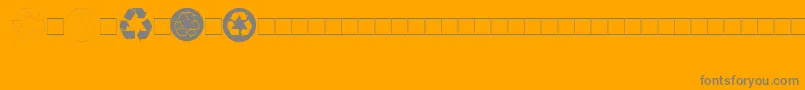 Шрифт Recycle – серые шрифты на оранжевом фоне