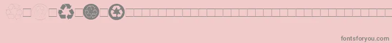 Czcionka Recycle – szare czcionki na różowym tle