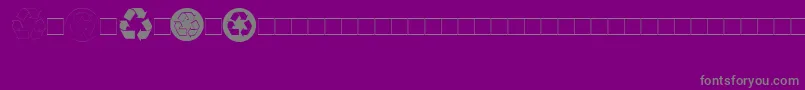 Czcionka Recycle – szare czcionki na fioletowym tle