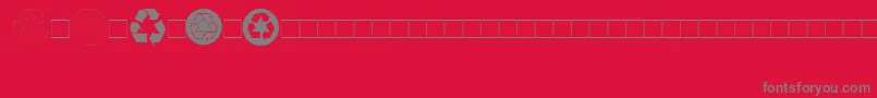 Recycle Font – Gray Fonts on Red Background