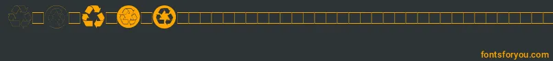 Recycle Font – Orange Fonts on Black Background