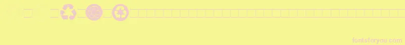 Шрифт Recycle – розовые шрифты на жёлтом фоне