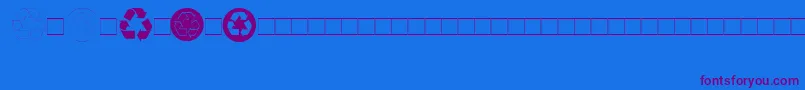 Recycle-fontti – violetit fontit sinisellä taustalla