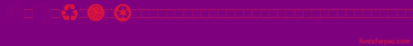 フォントRecycle – 紫の背景に赤い文字