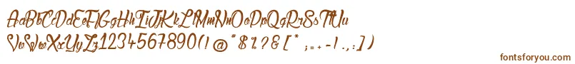 Шрифт LadyBohemia2 – коричневые шрифты на белом фоне