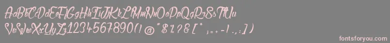 LadyBohemia2 Font – Pink Fonts on Gray Background