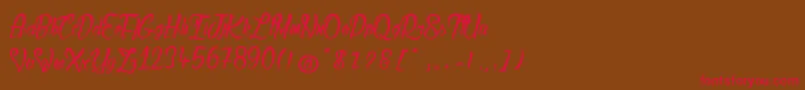 LadyBohemia2 Font – Red Fonts on Brown Background
