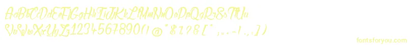 LadyBohemia2-fontti – keltaiset fontit