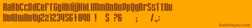 Jadem Font – Brown Fonts on Orange Background