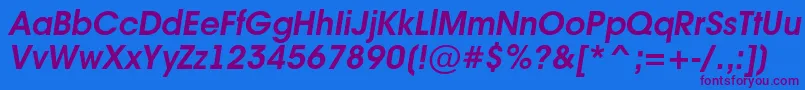 Avant12 Font – Purple Fonts on Blue Background