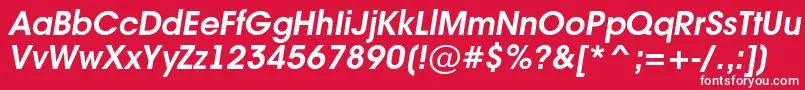 Avant12 Font – White Fonts on Red Background