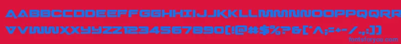Quarkstorm Font – Blue Fonts on Red Background