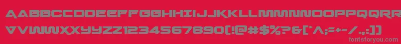 Quarkstorm Font – Gray Fonts on Red Background