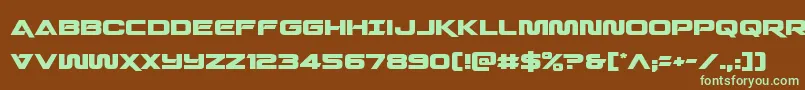 Quarkstorm Font – Green Fonts on Brown Background