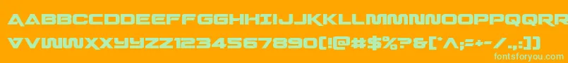 Quarkstorm Font – Green Fonts on Orange Background