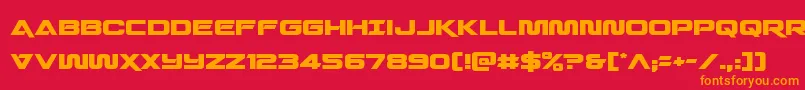 Quarkstorm Font – Orange Fonts on Red Background