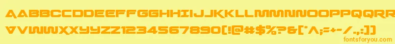 Quarkstorm Font – Orange Fonts on Yellow Background