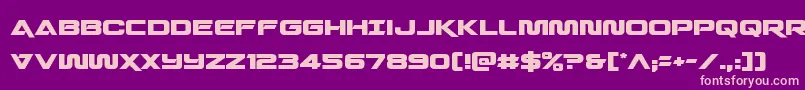 Quarkstorm-Schriftart – Rosa Schriften auf violettem Hintergrund