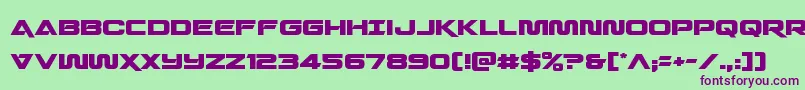 Quarkstorm Font – Purple Fonts on Green Background