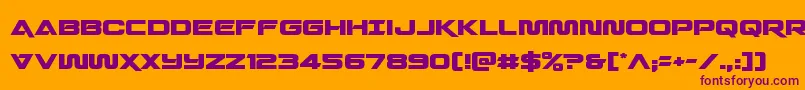 Quarkstorm Font – Purple Fonts on Orange Background