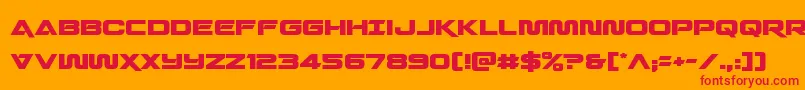 Quarkstorm Font – Red Fonts on Orange Background
