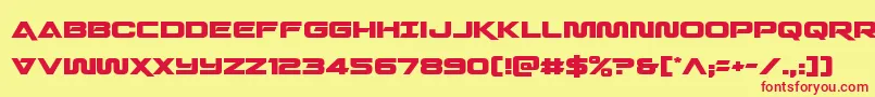Quarkstorm Font – Red Fonts on Yellow Background