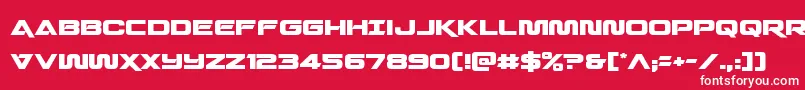 フォントQuarkstorm – 赤い背景に白い文字