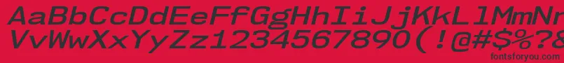 Nk57MonospaceExSbIt Font – Black Fonts on Red Background