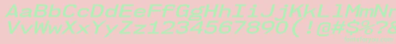 Nk57MonospaceExSbIt Font – Green Fonts on Pink Background