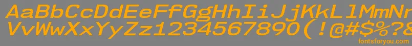 Nk57MonospaceExSbIt Font – Orange Fonts on Gray Background