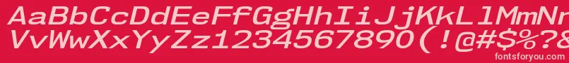 Nk57MonospaceExSbIt Font – Pink Fonts on Red Background