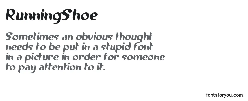 Review of the RunningShoe Font