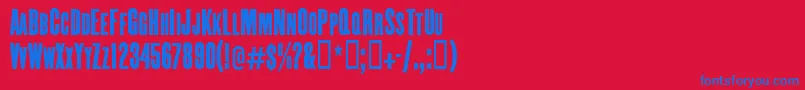 Engeholzschrift Font – Blue Fonts on Red Background