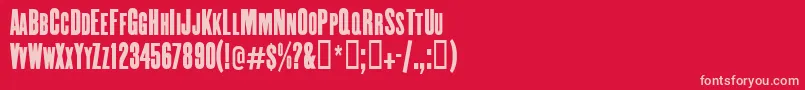 Police Engeholzschrift – polices roses sur fond rouge