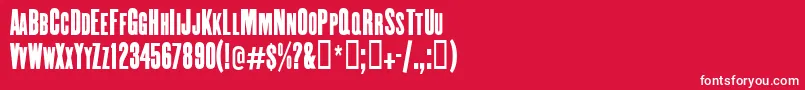 Шрифт Engeholzschrift – белые шрифты на красном фоне