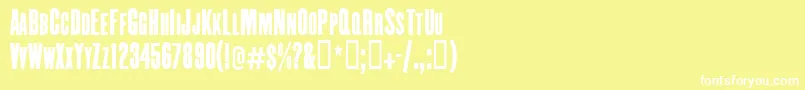 Engeholzschrift Font – White Fonts on Yellow Background