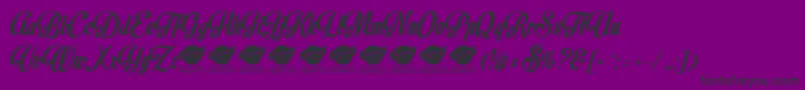 MotionpicturePersonaluseonly Font – Black Fonts on Purple Background