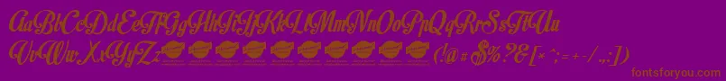 MotionpicturePersonaluseonly Font – Brown Fonts on Purple Background