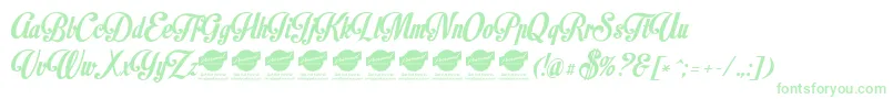 MotionpicturePersonaluseonly Font – Green Fonts on White Background