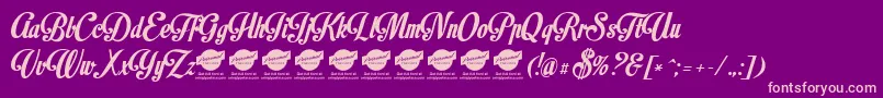 MotionpicturePersonaluseonly Font – Pink Fonts on Purple Background