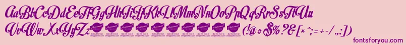 Police MotionpicturePersonaluseonly – polices violettes sur fond rose
