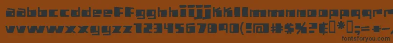 Pizzabot Font – Black Fonts on Brown Background