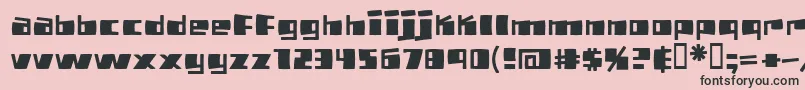 Pizzabot Font – Black Fonts on Pink Background