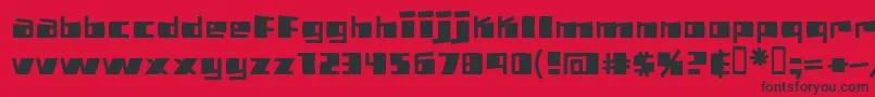 フォントPizzabot – 赤い背景に黒い文字